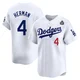 Babe Herman ＃4 Los Angeles Dodgers Limited Youth White Home 2024 World Series Jersey