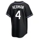 Babe Herman ＃4 Los Angeles Dodgers Replica Men's Black Fashion Out Jersey
