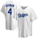 Babe Herman ＃4 Los Angeles Dodgers Replica Youth White Home Jersey