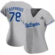 Ben Casparius ＃78 Los Angeles Dodgers Authentic Women's Gray Road 2024 World Series Jersey