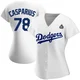 Ben Casparius ＃78 Los Angeles Dodgers Authentic Women's White Home 2024 World Series Jersey