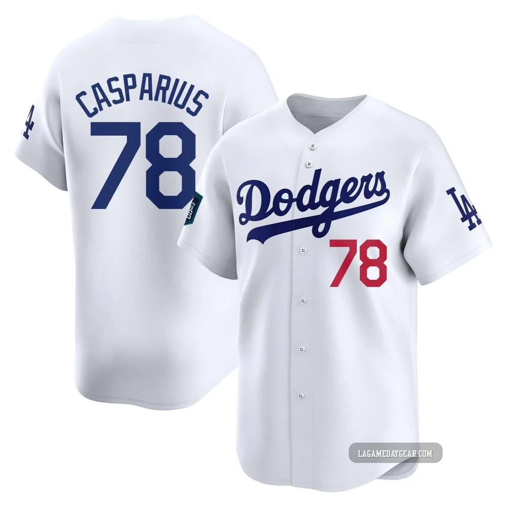 Ben Casparius ＃78 Los Angeles Dodgers Limited Men's White 2024 World Tour Seoul Series Home Jersey