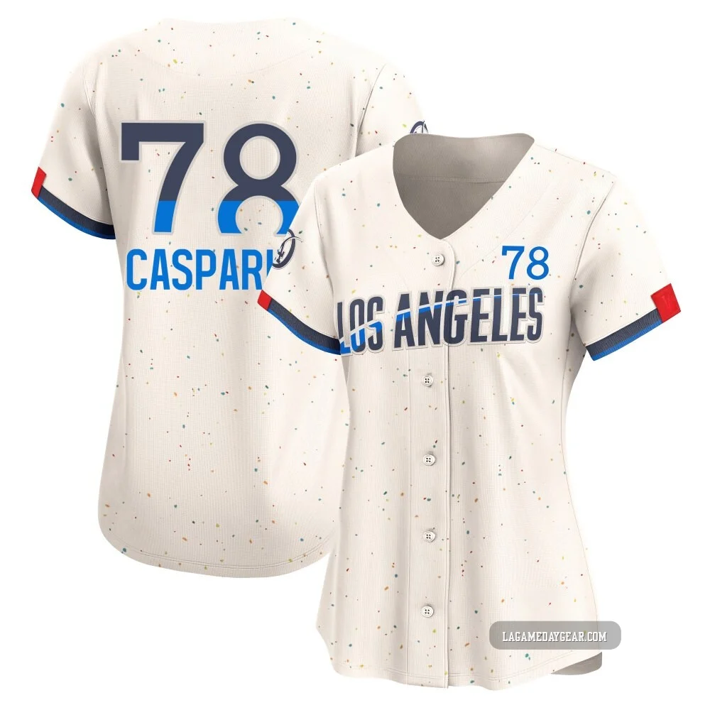 Ben Casparius ＃78 Los Angeles Dodgers Limited Women's Cream 2024 City Connect Jersey