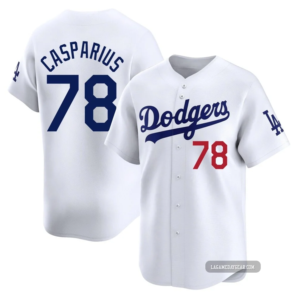 Ben Casparius ＃78 Los Angeles Dodgers Limited Youth White Home Jersey