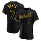 Blake Snell ＃7 Los Angeles Dodgers Authentic Men's Black Snake Skin City 2024 World Series Jersey