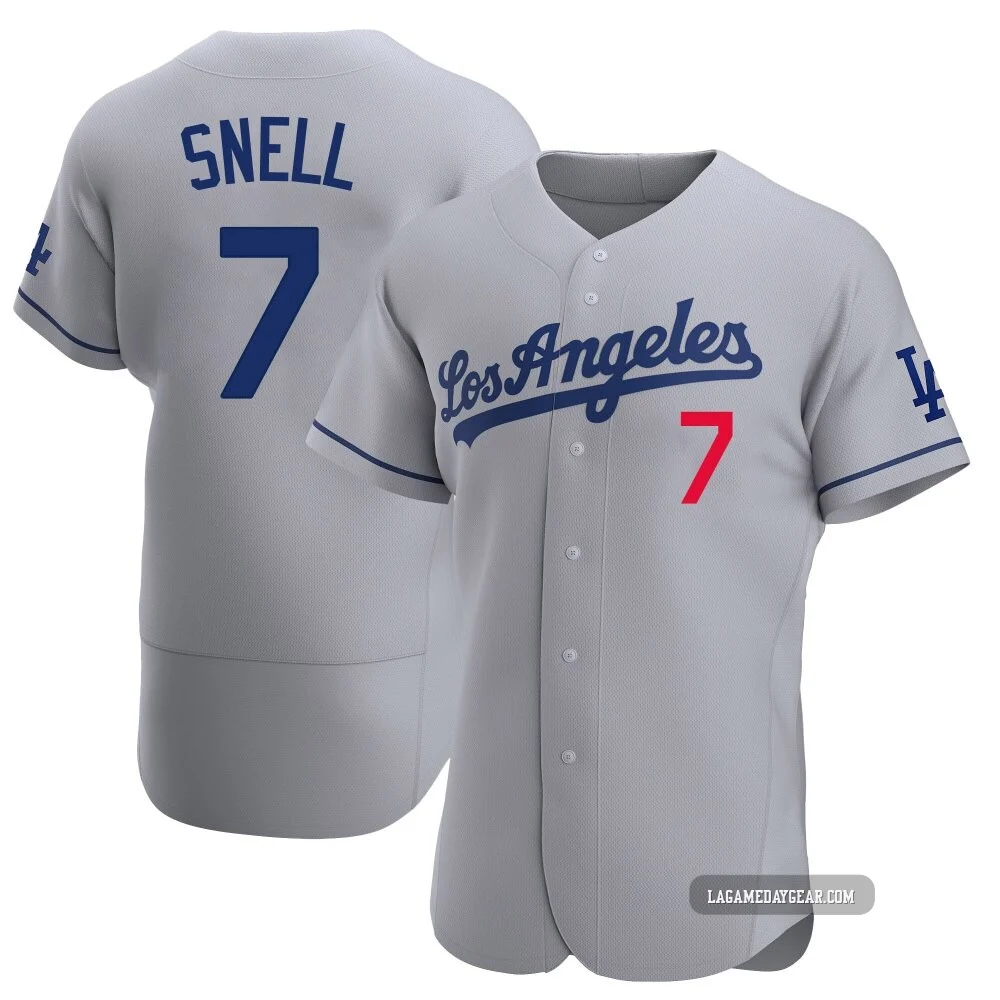 Blake Snell ＃7 Los Angeles Dodgers Authentic Men's Gray Away Jersey