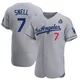 Blake Snell ＃7 Los Angeles Dodgers Authentic Men's Gray Away Official 2024 World Series Jersey