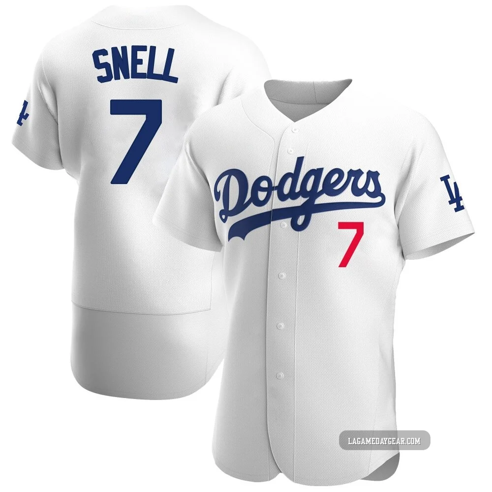 Blake Snell ＃7 Los Angeles Dodgers Authentic Men's White Home Jersey