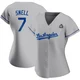 Blake Snell ＃7 Los Angeles Dodgers Authentic Women's Gray Road 2024 World Series Jersey