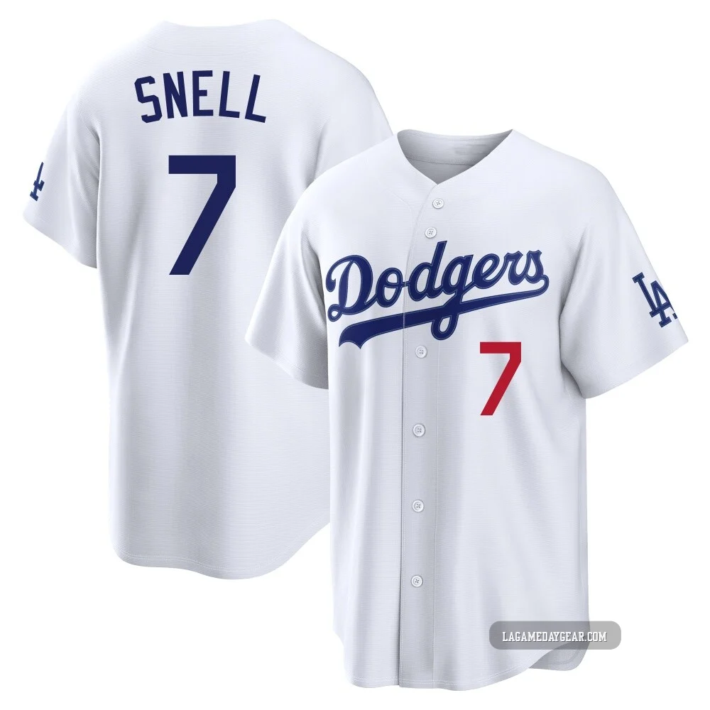 Blake Snell ＃7 Los Angeles Dodgers Limited Men's White Home Stadium Jersey
