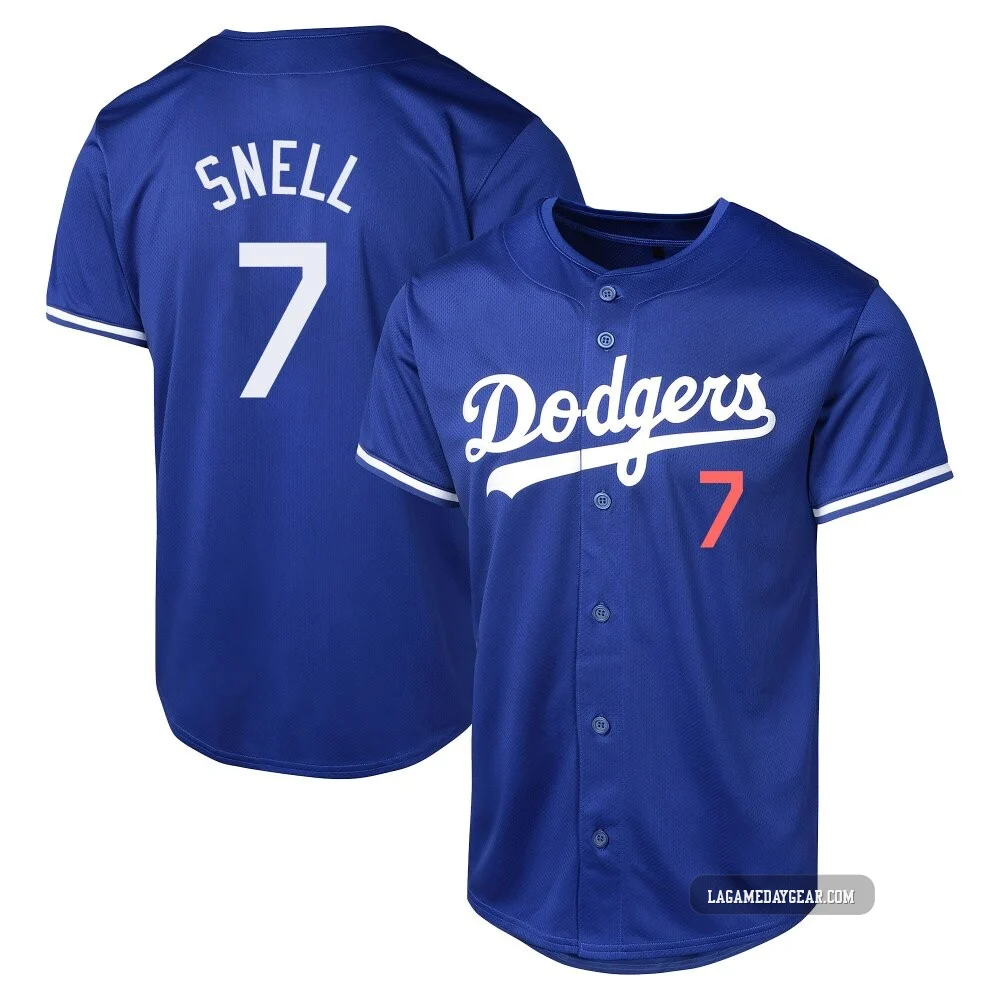 Blake Snell ＃7 Los Angeles Dodgers Limited Youth Royal Alternate Jersey