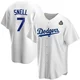 Blake Snell ＃7 Los Angeles Dodgers Replica Men's White Home 2024 World Series Jersey