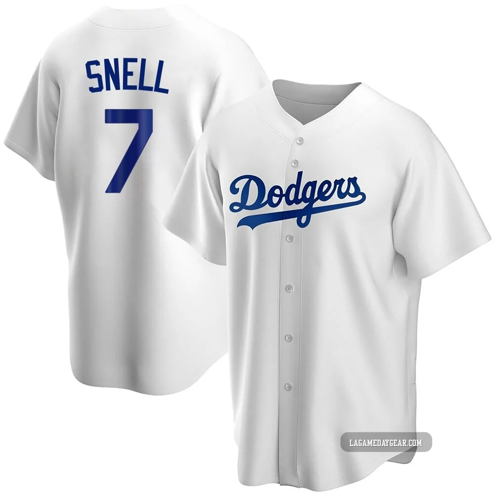 Blake Snell ＃7 Los Angeles Dodgers Replica Men's White Home Jersey