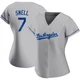 Blake Snell ＃7 Los Angeles Dodgers Replica Women's Gray Road Jersey