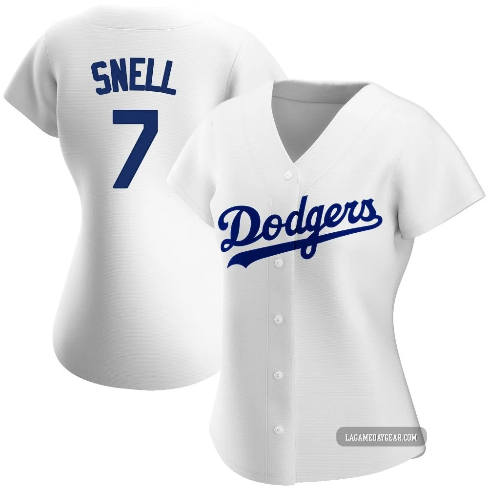 Blake Snell ＃7 Los Angeles Dodgers Replica Women's White Home Jersey