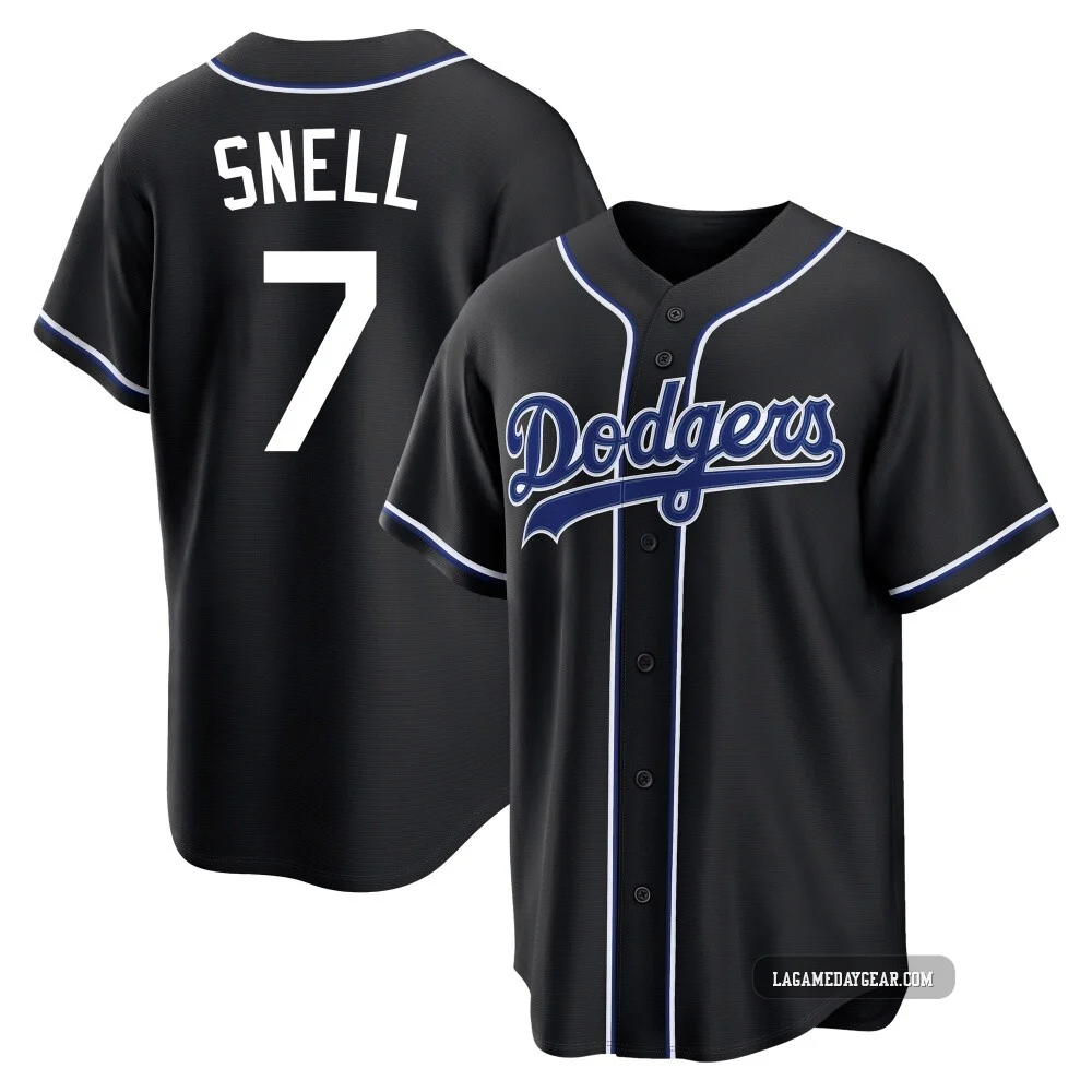 Blake Snell ＃7 Los Angeles Dodgers Replica Youth Black Fashion Out Jersey