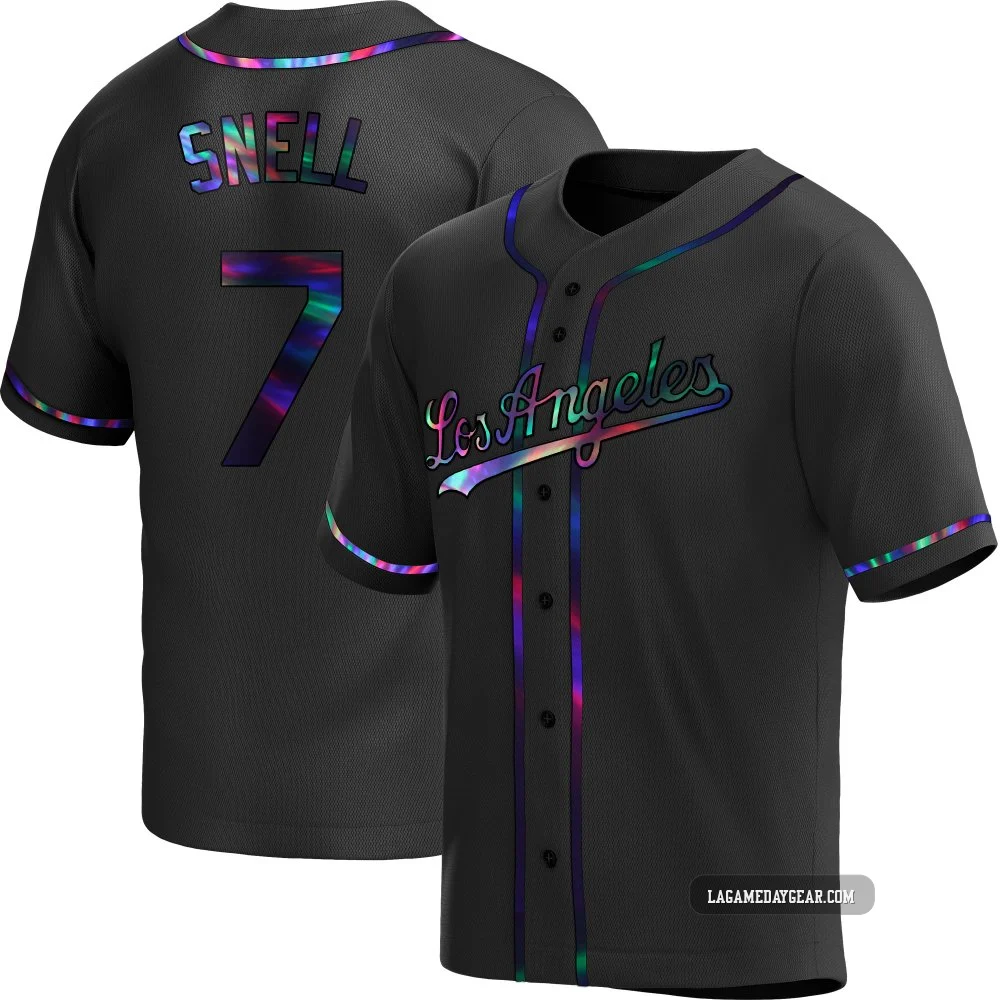 Blake Snell ＃7 Los Angeles Dodgers Replica Youth Black Holographic Alternate Jersey