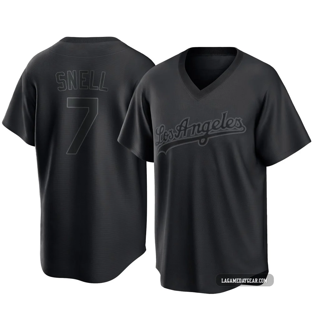 Blake Snell ＃7 Los Angeles Dodgers Replica Youth Black Pitch Fashion Jersey