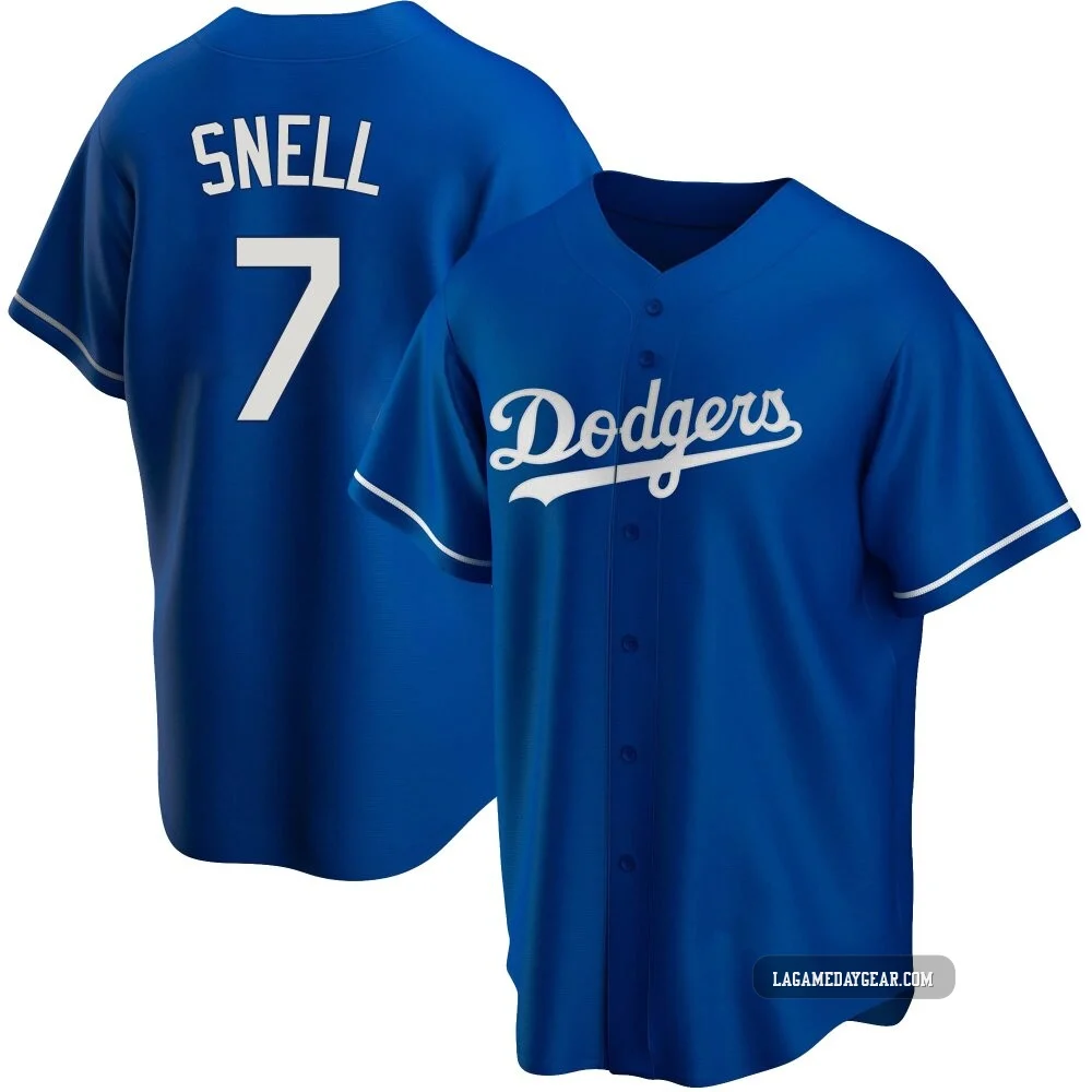 Blake Snell ＃7 Los Angeles Dodgers Replica Youth Royal Alternate Jersey