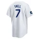 Blake Snell ＃7 Los Angeles Dodgers Replica Youth White 2024 World Tour Seoul Series Home Jersey