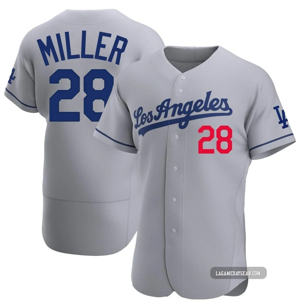 Bobby Miller ＃28 Los Angeles Dodgers Authentic Men's Gray Away Jersey