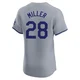 Bobby Miller ＃28 Los Angeles Dodgers Elite Men's Gray Road Jersey