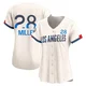 Bobby Miller ＃28 Los Angeles Dodgers Limited Women's Cream 2024 City Connect Jersey