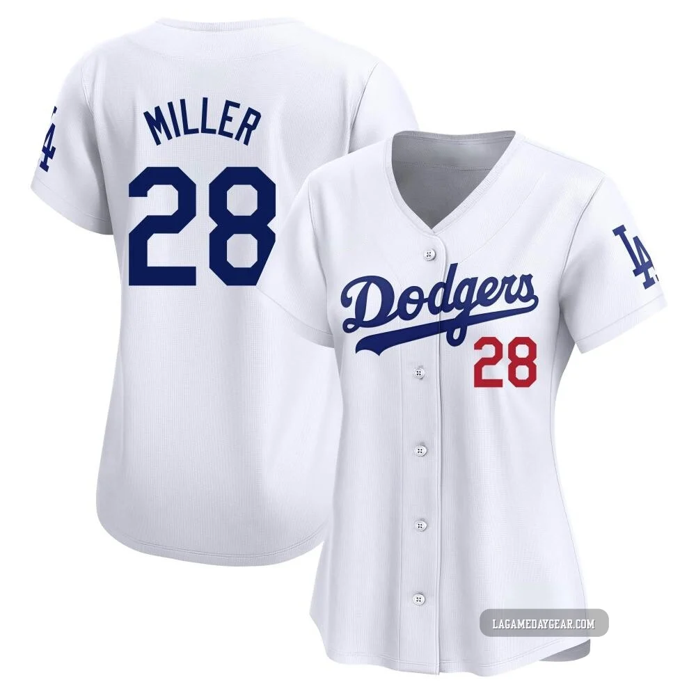 Bobby Miller ＃28 Los Angeles Dodgers Limited Women's White Home Jersey