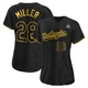 Bobby Miller ＃28 Los Angeles Dodgers Replica Women's Black Snake Skin City 2024 World Series Jersey