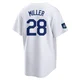 Bobby Miller ＃28 Los Angeles Dodgers Replica Youth White 2024 World Tour Seoul Series Home Jersey