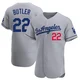 Brett Butler ＃22 Los Angeles Dodgers Authentic Men's Gray Away Jersey