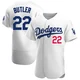 Brett Butler ＃22 Los Angeles Dodgers Authentic Men's White Home Jersey