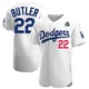 Brett Butler ＃22 Los Angeles Dodgers Authentic Men's White Home Official 2024 World Series Jersey