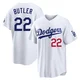 Brett Butler ＃22 Los Angeles Dodgers Limited Men's White Home Stadium Jersey