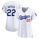 Brett Butler ＃22 Los Angeles Dodgers Limited Women's White Home Jersey