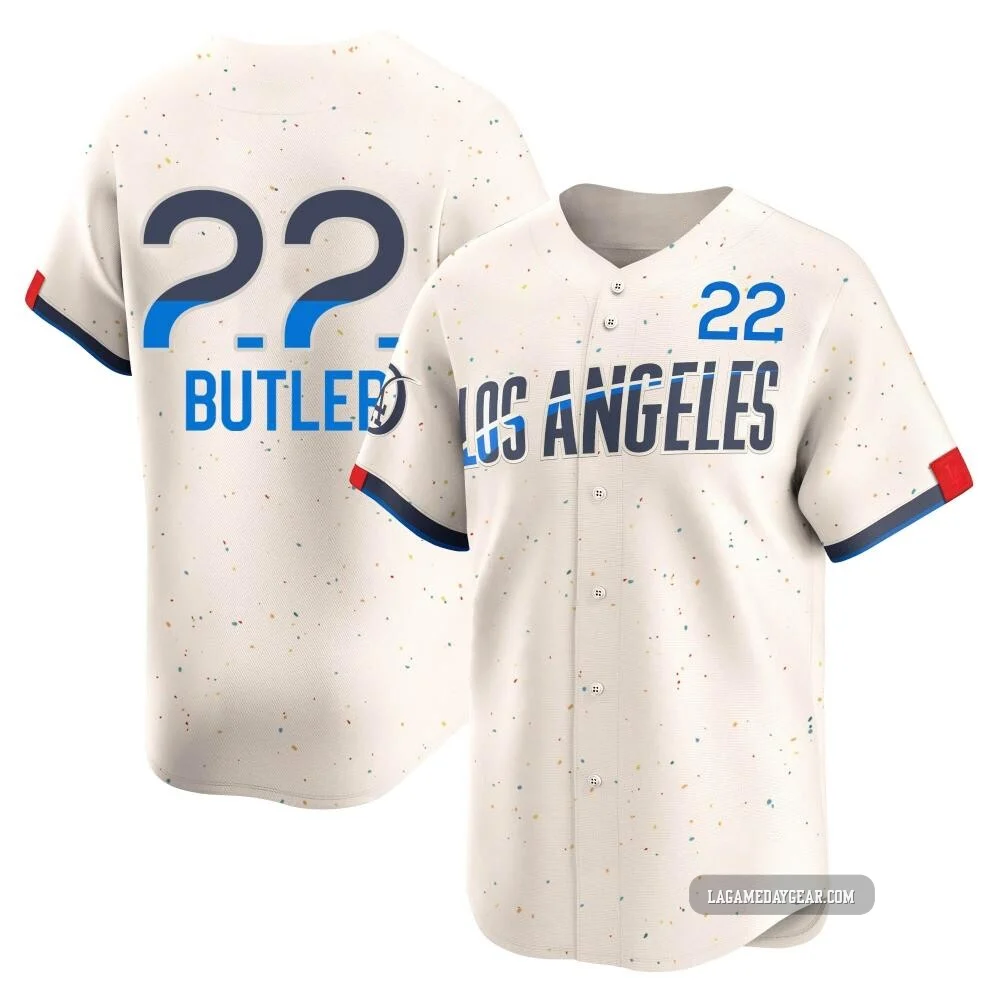 Brett Butler ＃22 Los Angeles Dodgers Limited Youth Cream 2024 City Connect Jersey