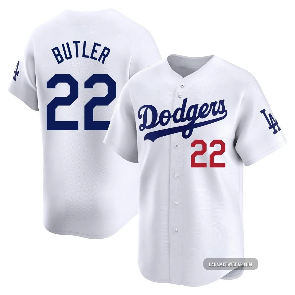 Brett Butler ＃22 Los Angeles Dodgers Limited Youth White Home Jersey