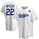 Brett Butler ＃22 Los Angeles Dodgers Replica Men's White Home 2024 World Series Jersey