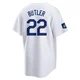 Brett Butler ＃22 Los Angeles Dodgers Replica Youth White 2024 World Tour Seoul Series Home Jersey