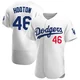 Burt Hooton ＃46 Los Angeles Dodgers Authentic Men's White Home Jersey
