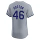 Burt Hooton ＃46 Los Angeles Dodgers Elite Men's Gray Road Jersey