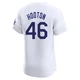 Burt Hooton ＃46 Los Angeles Dodgers Elite Men's White Home 2024 World Series Jersey