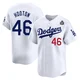 Burt Hooton ＃46 Los Angeles Dodgers Limited Men's White Home 2024 World Series Jersey