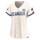 Burt Hooton ＃46 Los Angeles Dodgers Limited Women's Cream 2024 City Connect World Series Champions Jersey