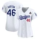 Burt Hooton ＃46 Los Angeles Dodgers Limited Women's White Home 2024 World Series Jersey