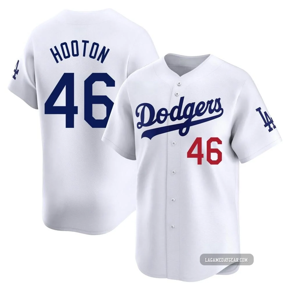 Burt Hooton ＃46 Los Angeles Dodgers Limited Youth White Home Jersey
