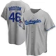Burt Hooton ＃46 Los Angeles Dodgers Replica Men's Gray Road 2024 World Series Champions Jersey