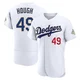 Charlie Hough ＃49 Los Angeles Dodgers Authentic Men's Gold White 2026 Collection Jersey