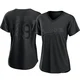 Charlie Hough ＃49 Los Angeles Dodgers Authentic Women's Black Pitch Fashion Jersey