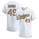 Charlie Hough ＃49 Los Angeles Dodgers Elite Men's Gold White 2025 Collection Jersey